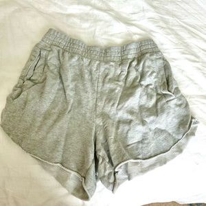 aerie high waisted grey sweat short